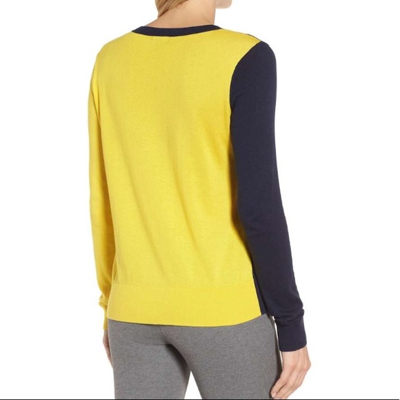 Last One(XS) Halogen Bow Front Color Block Sweater - Picture 5 of 5